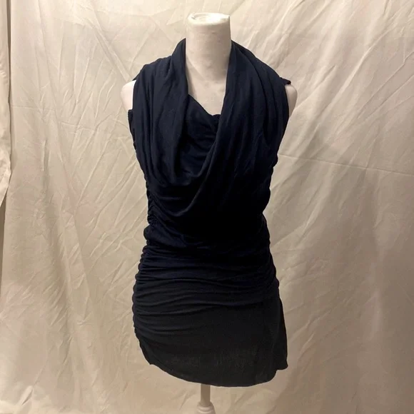 All Saints | Dresses | All Saints Navy Cowl Neck Cotton Dress | Poshmark